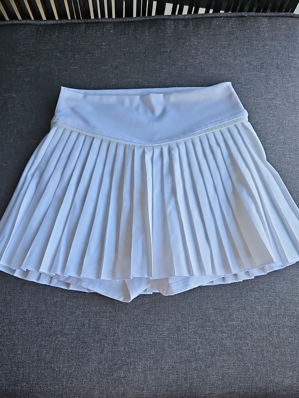 Varsity White Pleated Tennis Skort